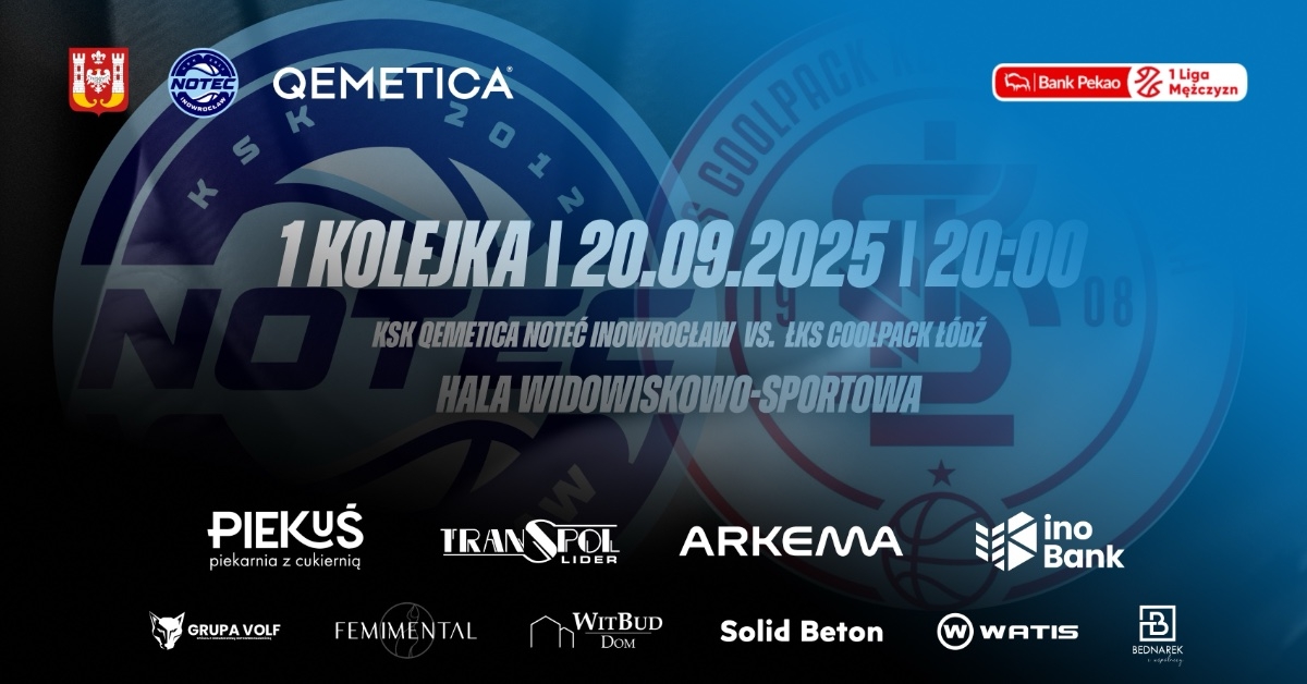 KSK Qemetica Noteć Inowrocław vs ŁKS Coolpack Łódź